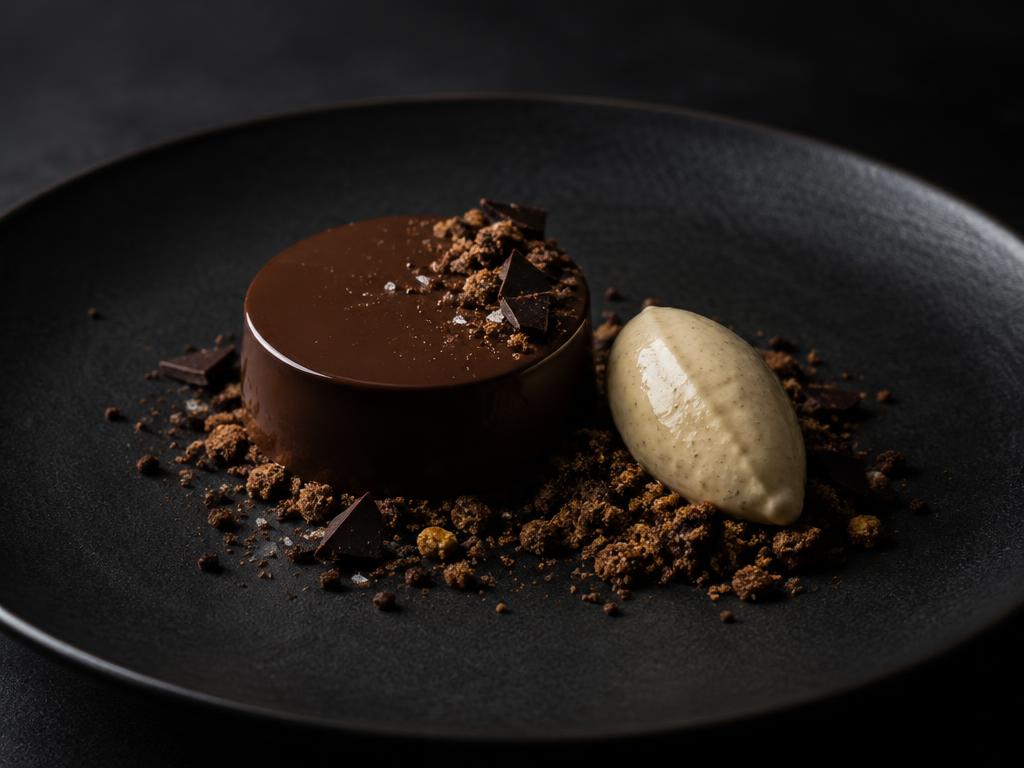 Dark chocolate, malted rye