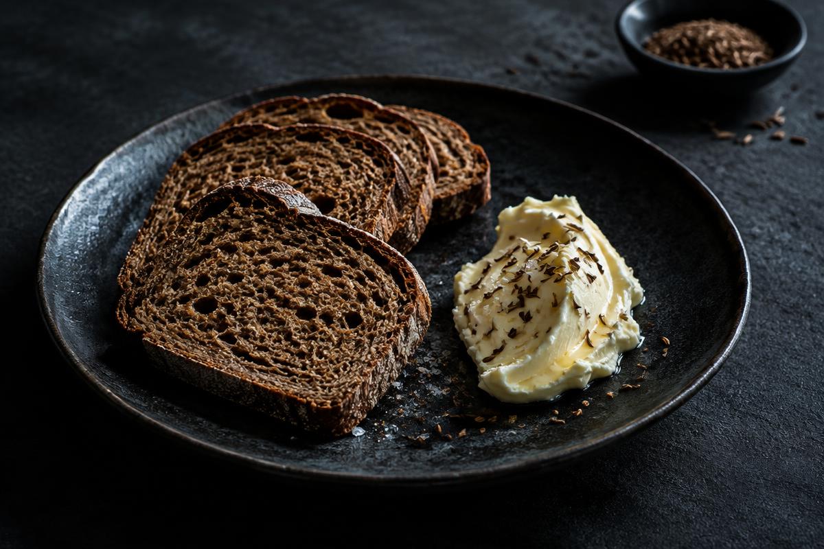 Black rye, cultured butter